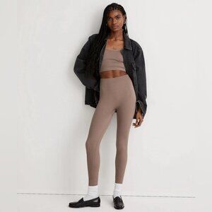 NEW MADEWELL EGYPT🇪🇬MADE High Rise Seamless Ribbed Leggings NF342 Size XXS/XS